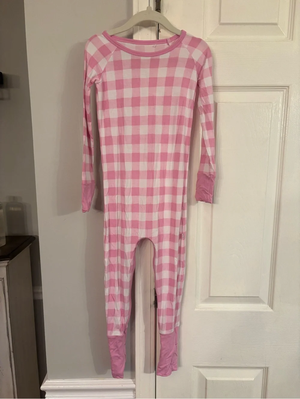 Little Sleepies Pink Gingham Kids One-Piece Pajama Size 3T